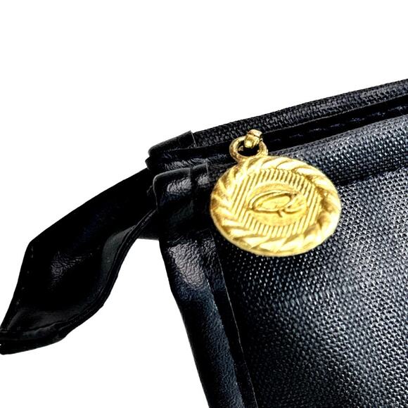 Oscar de la Renta Vintage Black Travel Toiletry Bag – Large Unisex Organizer - Picture 3 of 5